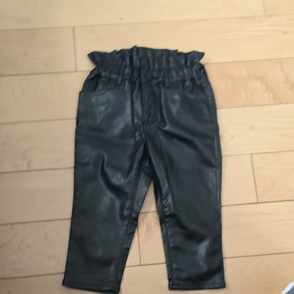 GAP Kids Black Faux Leather Pants